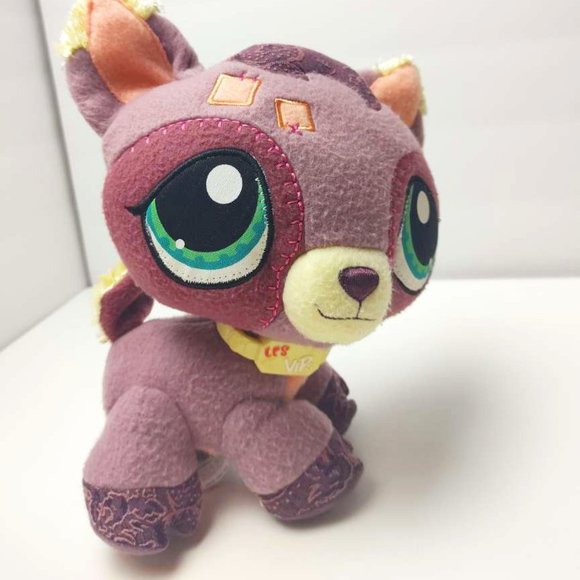 Littlest Pet Shop Toys Littlest Pet Shop Vip Virtual Interactive Pet Plush Figure Wcollar